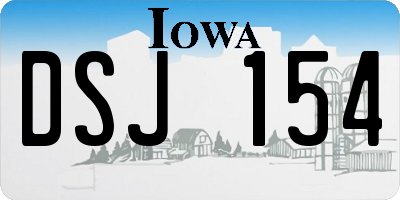 IA license plate DSJ154