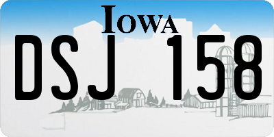 IA license plate DSJ158