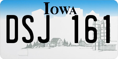 IA license plate DSJ161