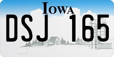 IA license plate DSJ165