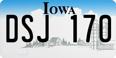 IA license plate DSJ170
