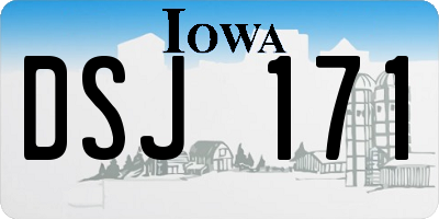 IA license plate DSJ171