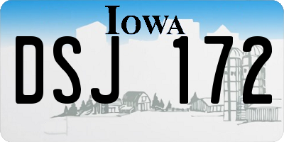IA license plate DSJ172