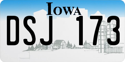 IA license plate DSJ173