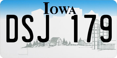 IA license plate DSJ179
