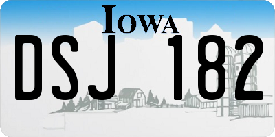 IA license plate DSJ182