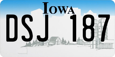 IA license plate DSJ187