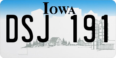 IA license plate DSJ191