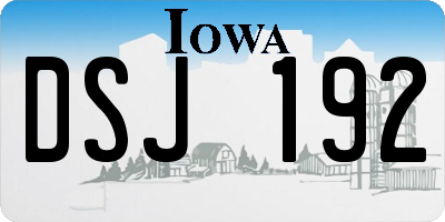 IA license plate DSJ192