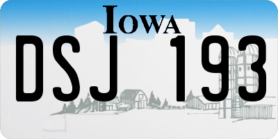IA license plate DSJ193