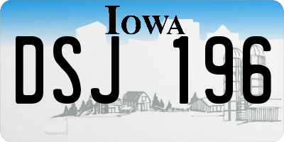 IA license plate DSJ196