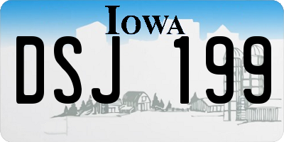 IA license plate DSJ199