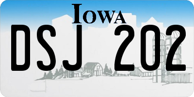 IA license plate DSJ202