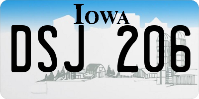 IA license plate DSJ206