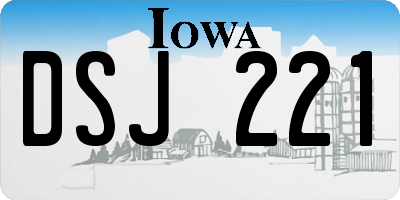 IA license plate DSJ221