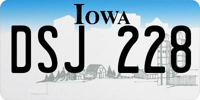 IA license plate DSJ228