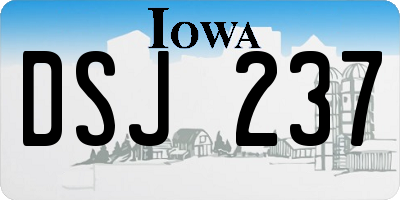 IA license plate DSJ237