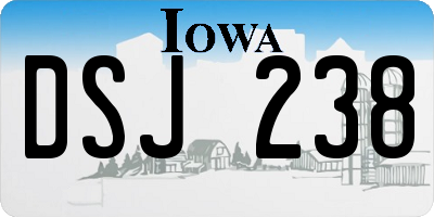 IA license plate DSJ238
