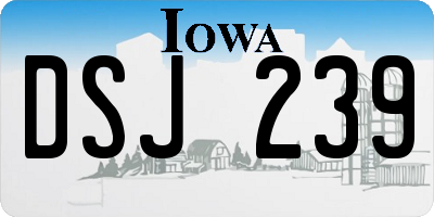 IA license plate DSJ239