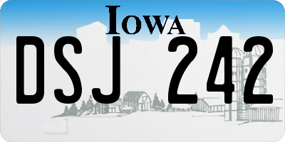 IA license plate DSJ242