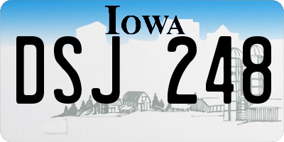 IA license plate DSJ248