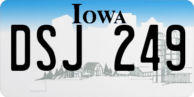 IA license plate DSJ249