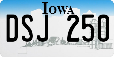 IA license plate DSJ250
