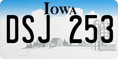 IA license plate DSJ253