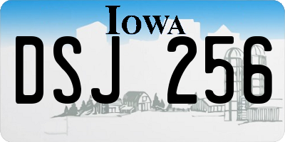 IA license plate DSJ256