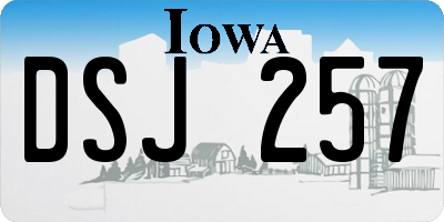 IA license plate DSJ257