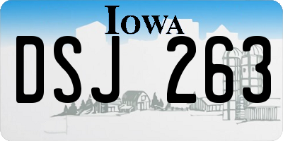 IA license plate DSJ263