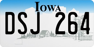 IA license plate DSJ264
