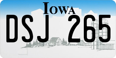 IA license plate DSJ265