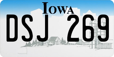 IA license plate DSJ269