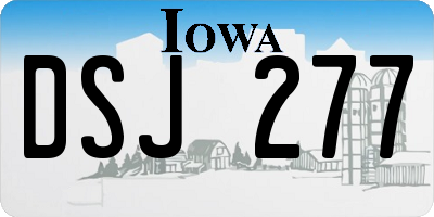 IA license plate DSJ277