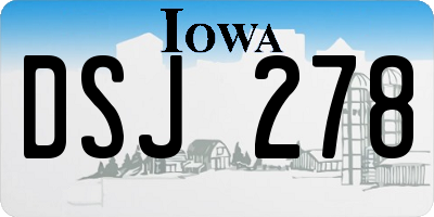 IA license plate DSJ278