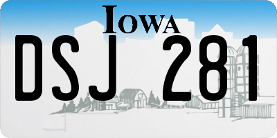 IA license plate DSJ281
