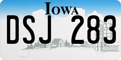 IA license plate DSJ283