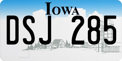 IA license plate DSJ285