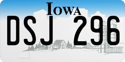 IA license plate DSJ296
