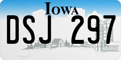 IA license plate DSJ297