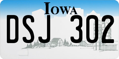 IA license plate DSJ302