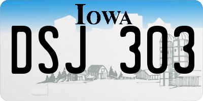 IA license plate DSJ303