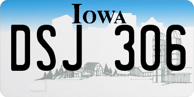 IA license plate DSJ306