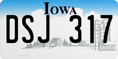 IA license plate DSJ317