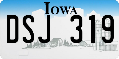 IA license plate DSJ319