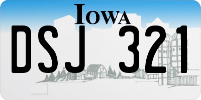 IA license plate DSJ321