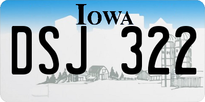 IA license plate DSJ322