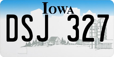 IA license plate DSJ327