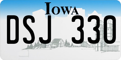 IA license plate DSJ330